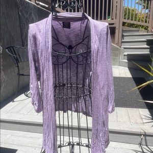 Purple cardigan
